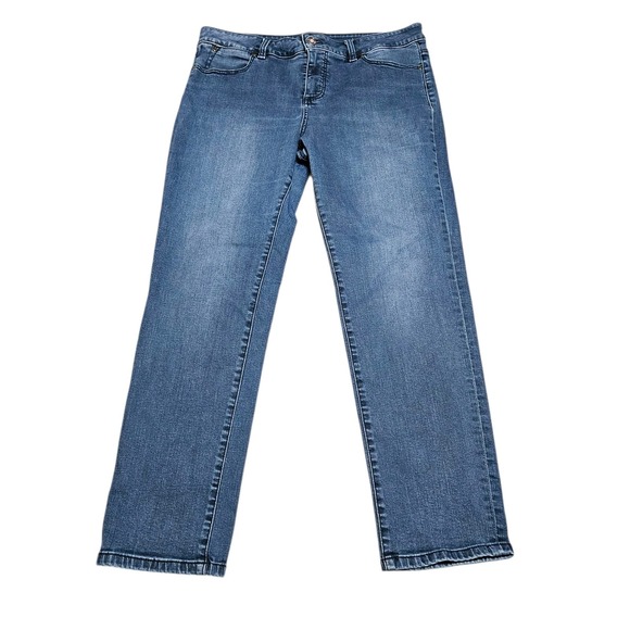 Talbots Jeans Womens Sz PETITE 12 Simply Flattering 5-Pocket Cotton Stretch Blue - Picture 1 of 8